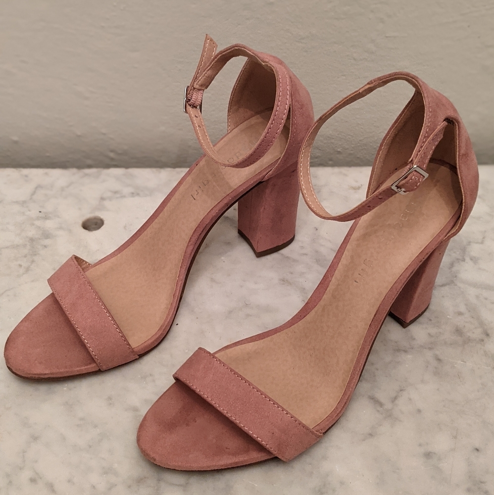 Madden Girl Beella blocked heel dress sandal blush